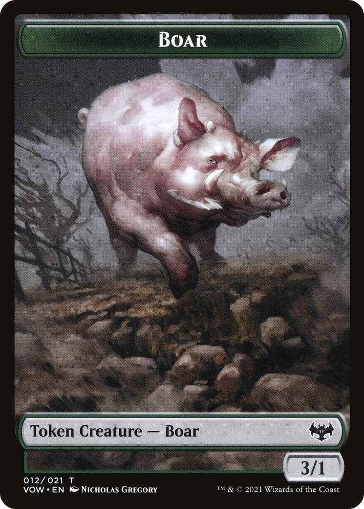 Boar (TVOW-012) - Innistrad: Crimson Vow Tokens-1