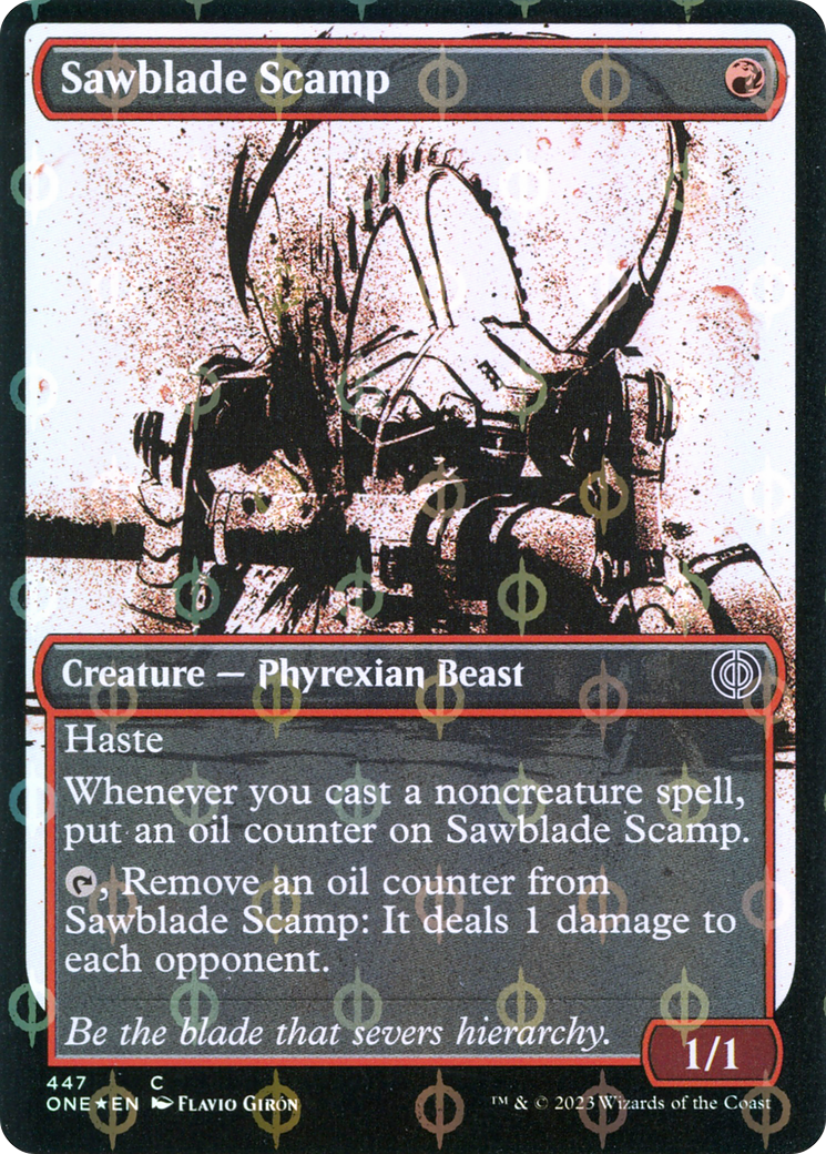 Sawblade Scamp (Showcase Ichor Step-and-Compleat Foil) [Phyrexia: All Will Be One]-1