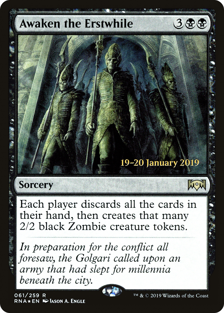 Awaken the Erstwhile [Ravnica Allegiance Prerelease Promos]-1