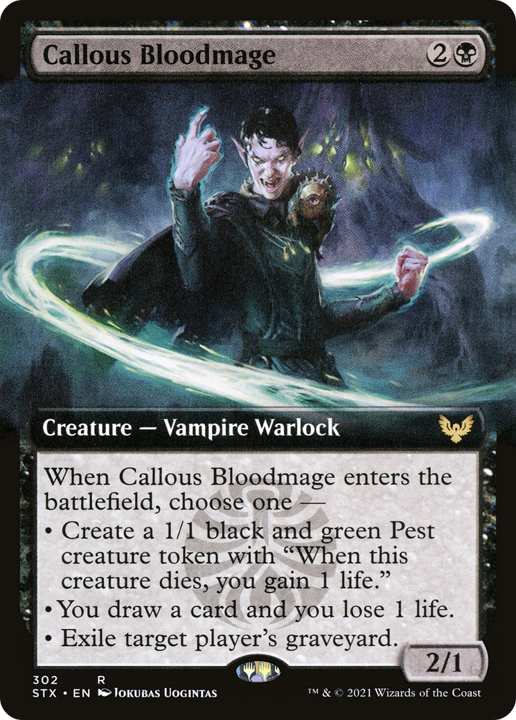 Callous Bloodmage (Extended Art) [Strixhaven: School of Mages]-1