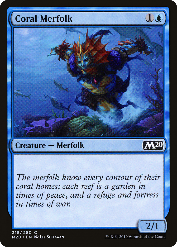Coral Merfolk [Core Set 2020]-1