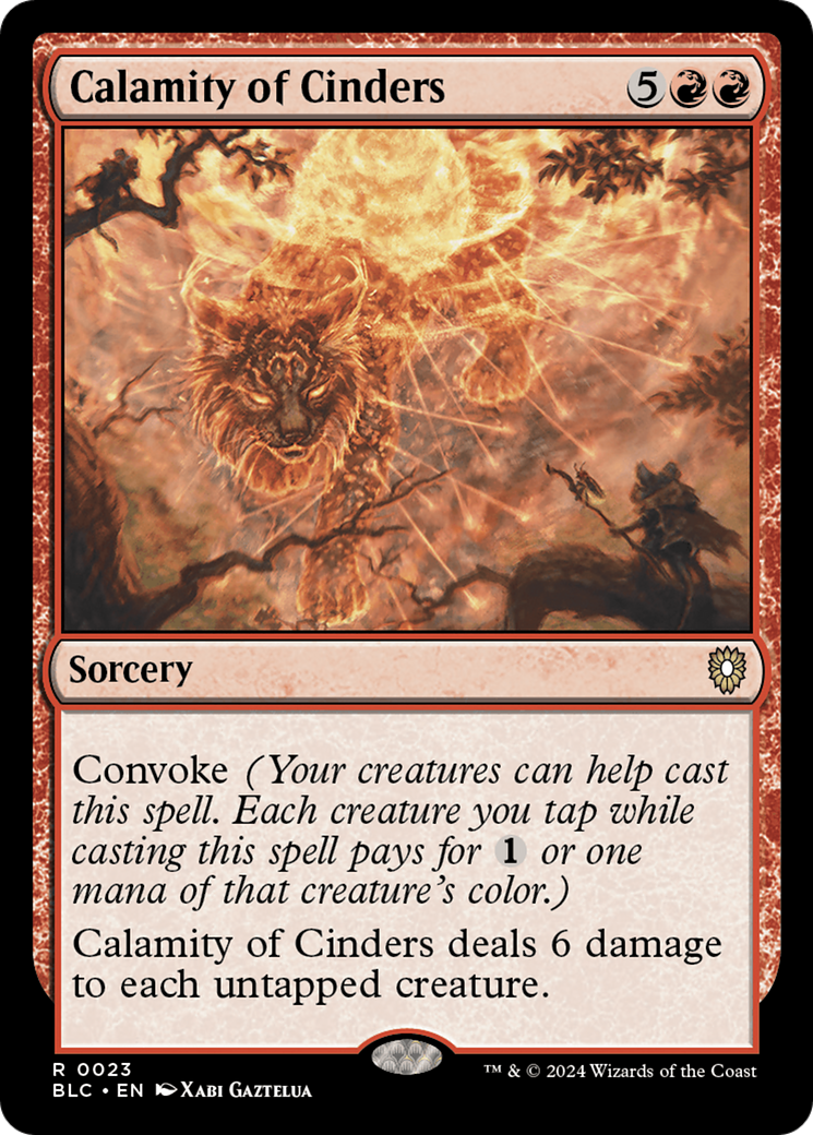 Calamity of Cinders [Bloomburrow Commander]-1