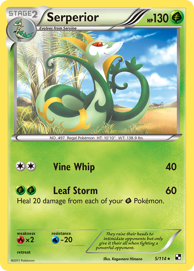 Serperior (5/114) (Green Tornado) (Theme Deck Exclusive) [Black & White: Base Set]-2