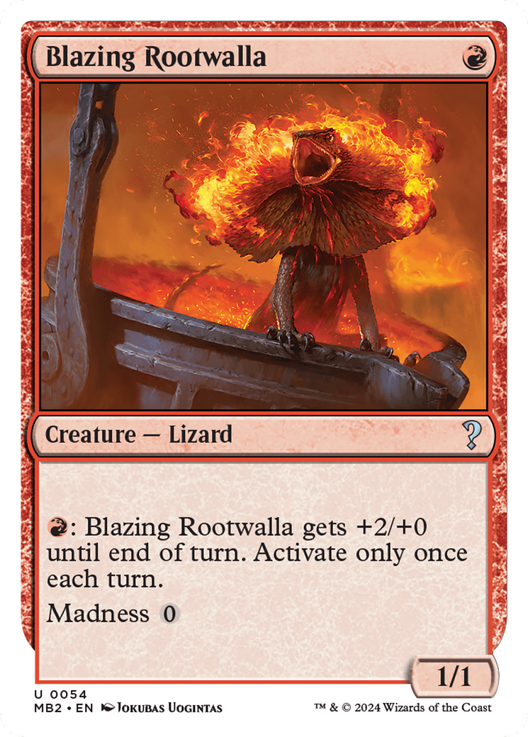 Blazing Rootwalla (White Border) [Mystery Booster 2]-1