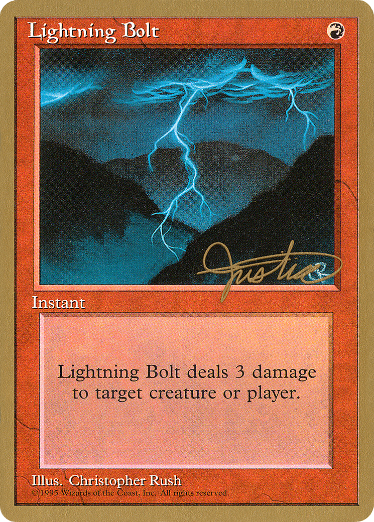 Lightning Bolt (Mark Justice) [Pro Tour Collector Set]-1