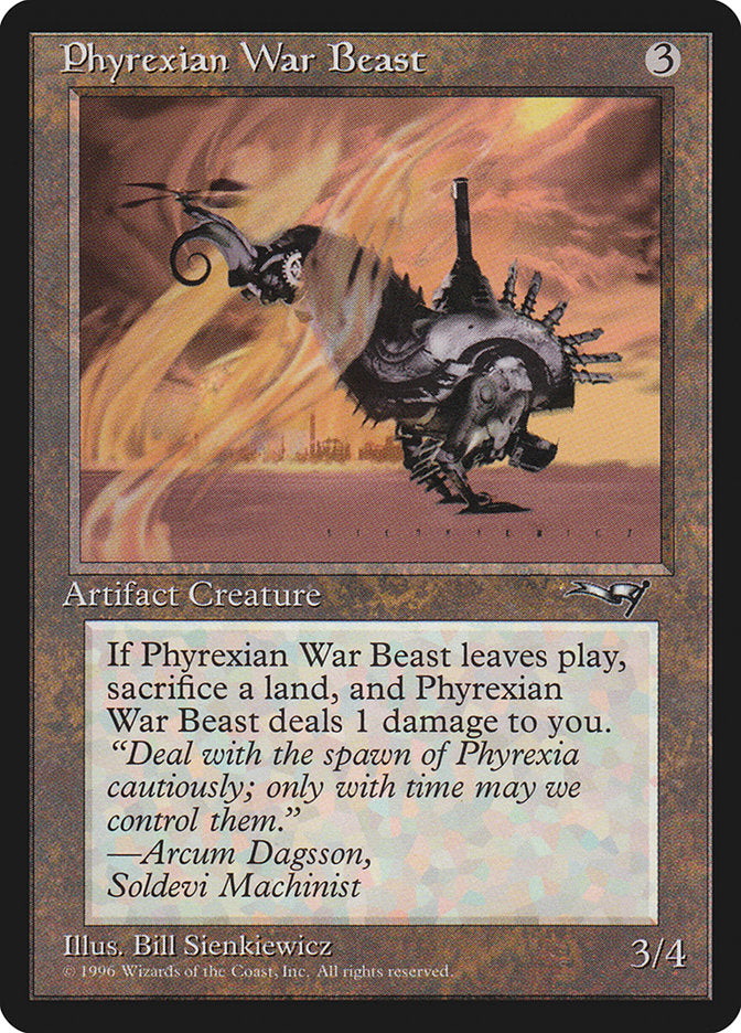 Phyrexian War Beast (Signature on Right) [Alliances]-1