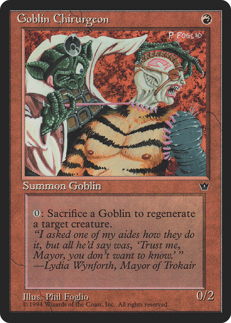 Goblin Chirurgeon (Phil Foglio) [Fallen Empires]-1