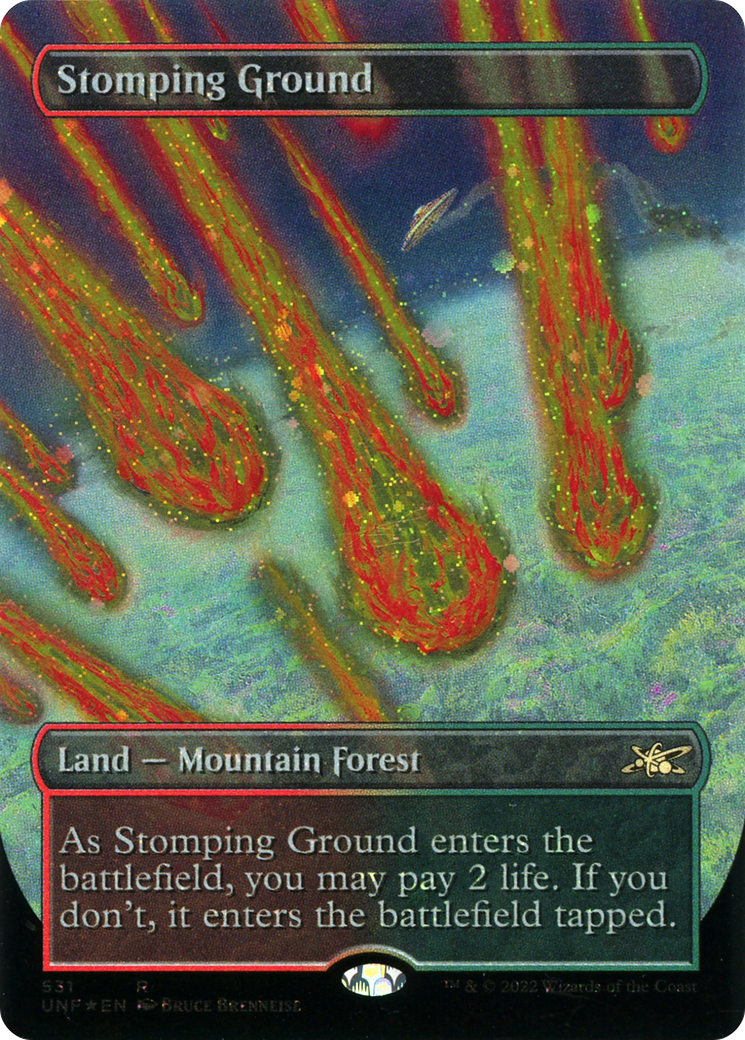 Stomping Ground (Borderless) (Galaxy Foil) [Unfinity]-1