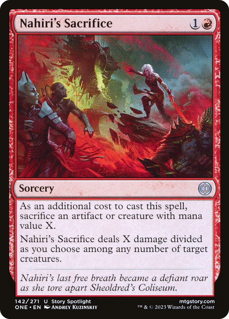 Nahiri's Sacrifice [Phyrexia: All Will Be One]-1
