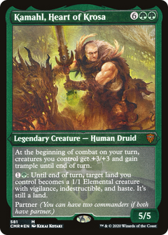 Kamahl, Heart of Krosa (Etched) [Commander Legends]-1