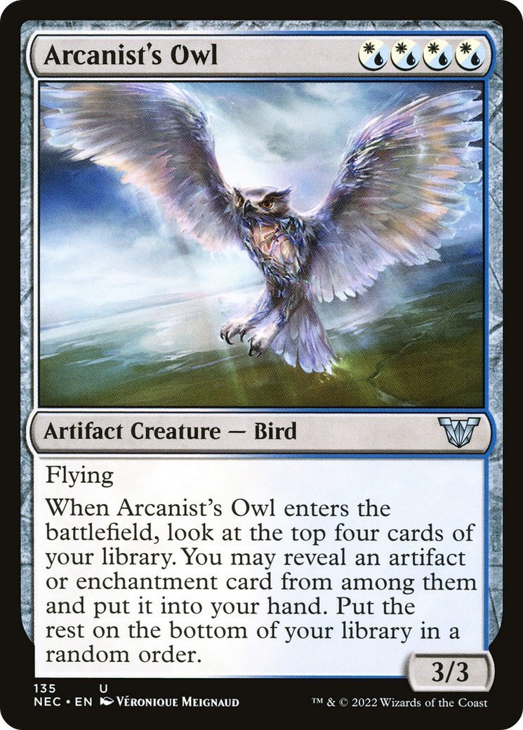 Arcanist's Owl [Kamigawa: Neon Dynasty Commander]-1