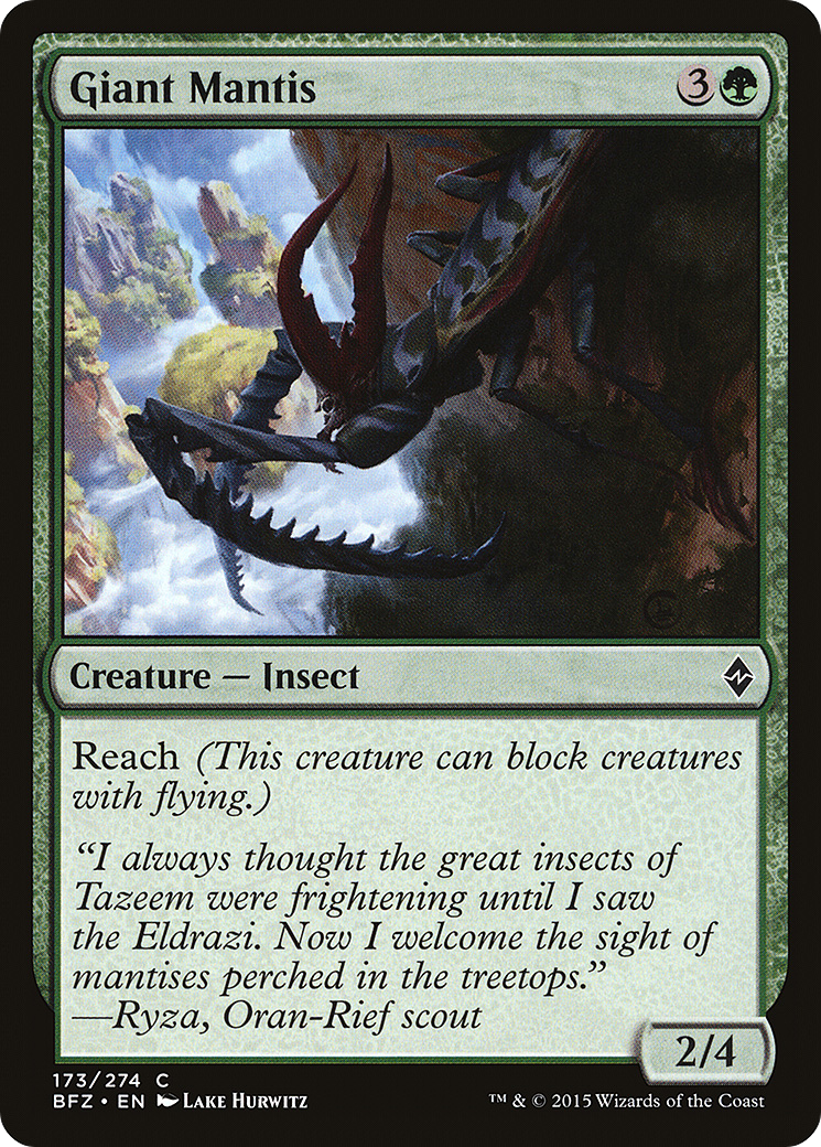Giant Mantis [Battle for Zendikar]-1