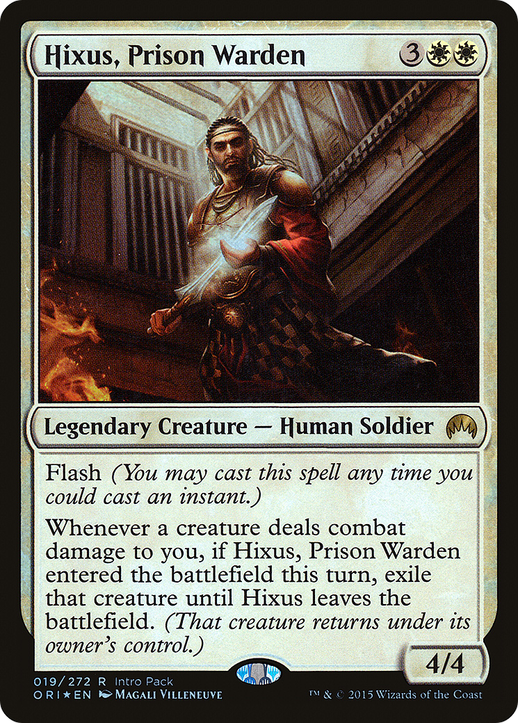 Hixus, Prison Warden (Intro Pack) [Magic Origins Promos]-1