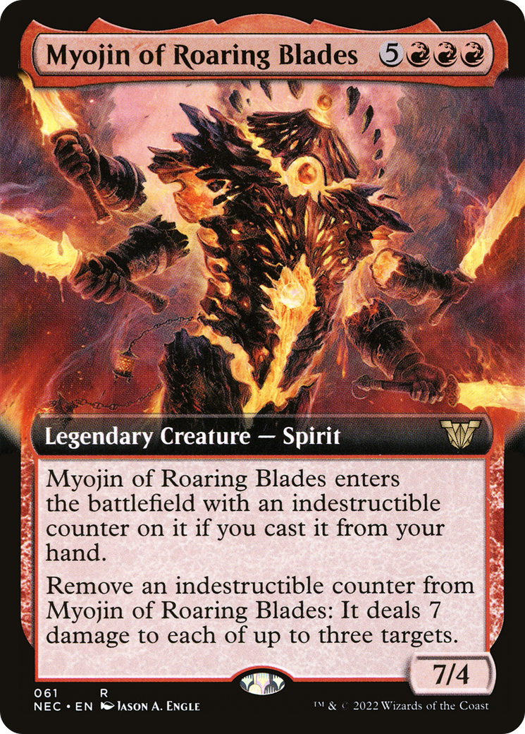 Myojin of Roaring Blades (Extended Art) [Kamigawa: Neon Dynasty Commander]-1