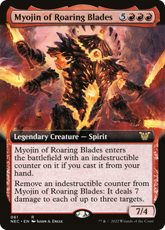 Myojin of Roaring Blades (Extended Art) [Kamigawa: Neon Dynasty Commander]-1
