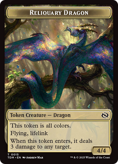 Reliquary Dragon // Dragon (0011) Double-Sided Token [Tarkir: Dragonstorm Tokens]-1