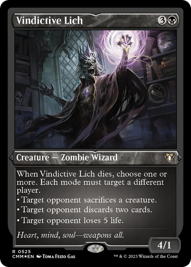 Vindictive Lich (Foil Etched) [Commander Masters]-1