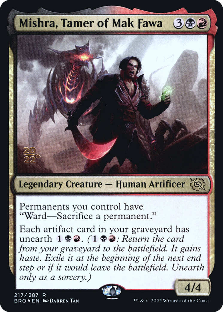 Mishra, Tamer of Mak Fawa [The Brothers' War Prerelease Promos]-1