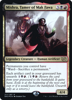 Mishra, Tamer of Mak Fawa [The Brothers' War Prerelease Promos]-1