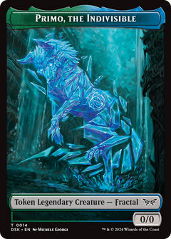 Primo, the Indivisible Token [Duskmourn: House of Horror Tokens]-1