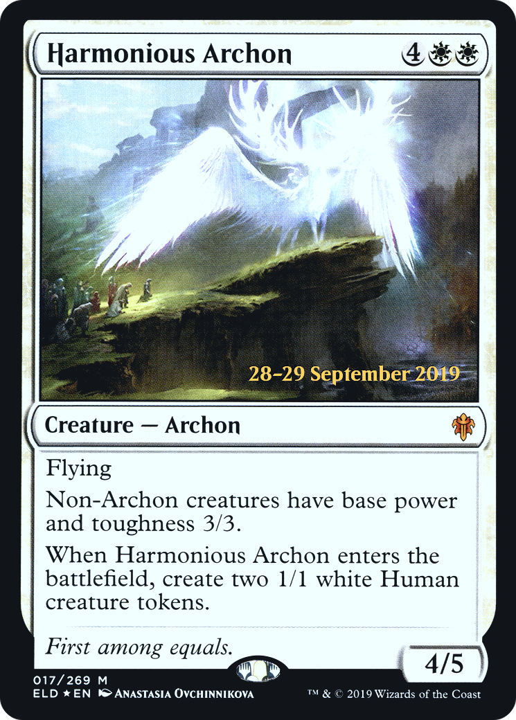 Harmonious Archon [Throne of Eldraine Prerelease Promos]-1