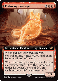 Enduring Courage (Extended Art) [Duskmourn: House of Horror]-1