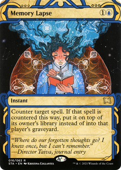 Memory Lapse (STA-016) - Strixhaven Mystical Archive: (Showcase) (Borderless) Etched Foil-1