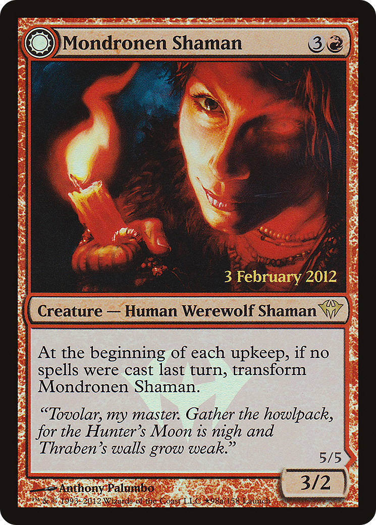 Mondronen Shaman // Tovolar's Magehunter (Launch) [Dark Ascension Promos]-3