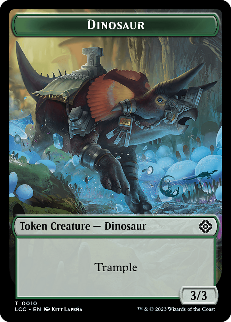 City's Blessing // Dinosaur Double-Sided Token [The Lost Caverns of Ixalan Commander Tokens]-2