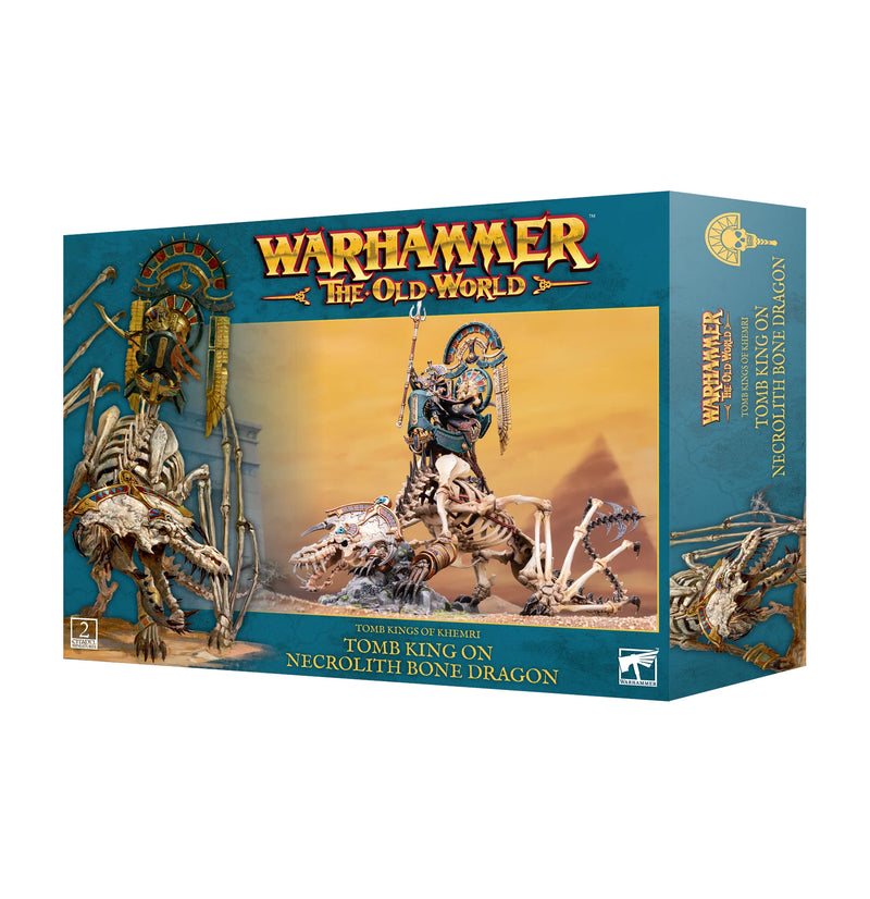 Tomb Kings Of Khemri: Tomb King On Necrolith Bone Dragon-1
