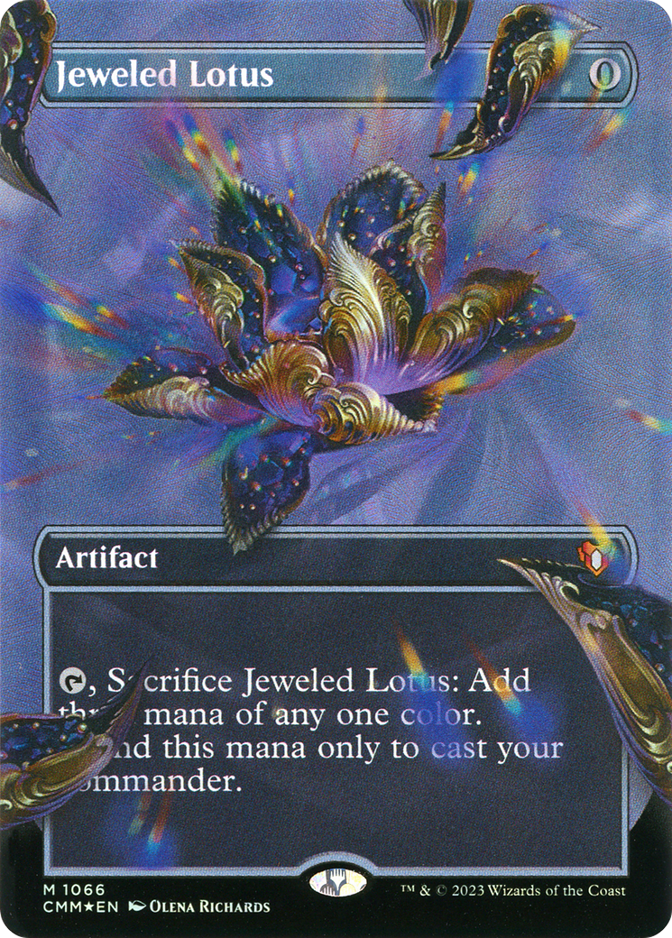 Jeweled Lotus (Borderless Textured Foil Frame Break) [Commander Masters]-1