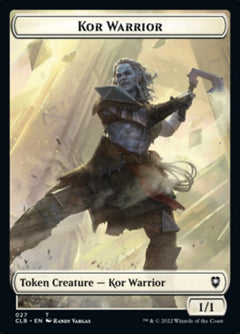 Kor Warrior // Wizard Double-Sided Token [Commander Legends: Battle for Baldur's Gate Tokens]-1