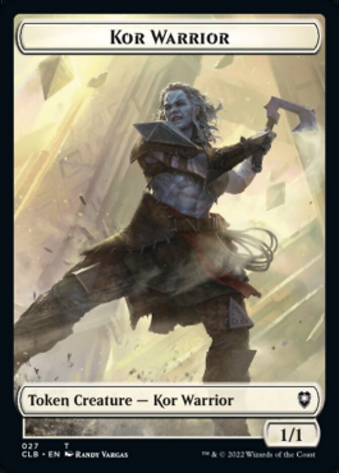 Kor Warrior // Angel Warrior Double-Sided Token [Commander Legends: Battle for Baldur's Gate Tokens]-1