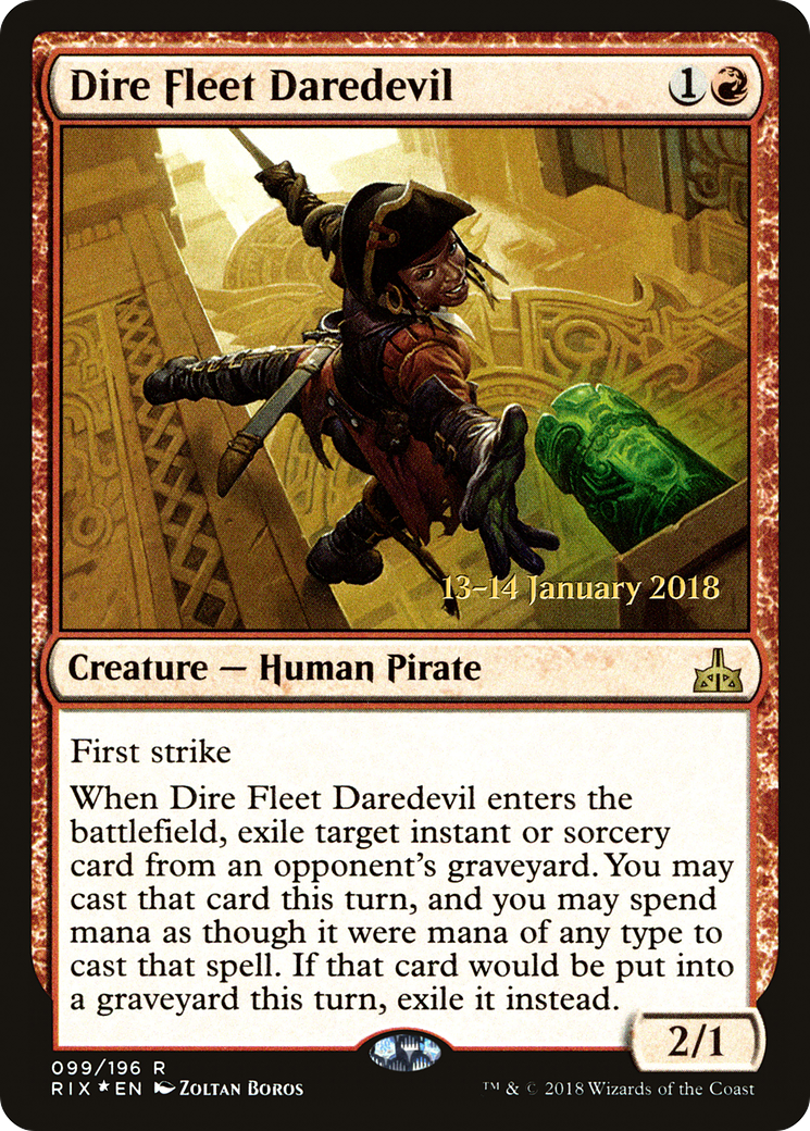 Dire Fleet Daredevil [Rivals of Ixalan Prerelease Promos]-1