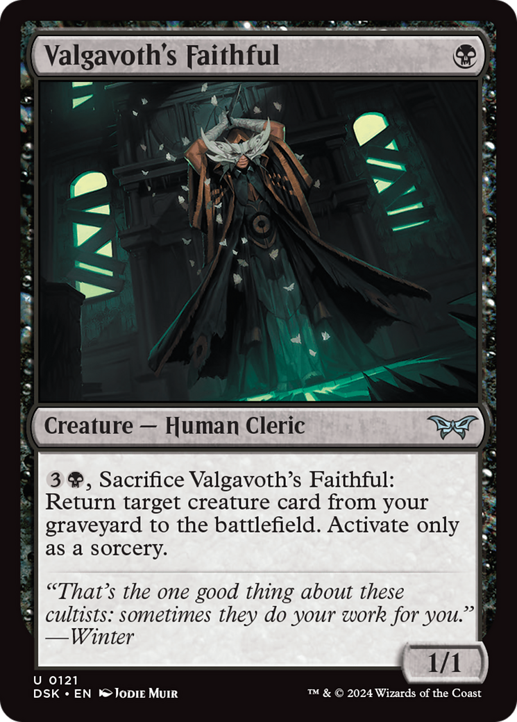 Valgavoth's Faithful (DSK-121) - Duskmourn: House of Horror Foil-1