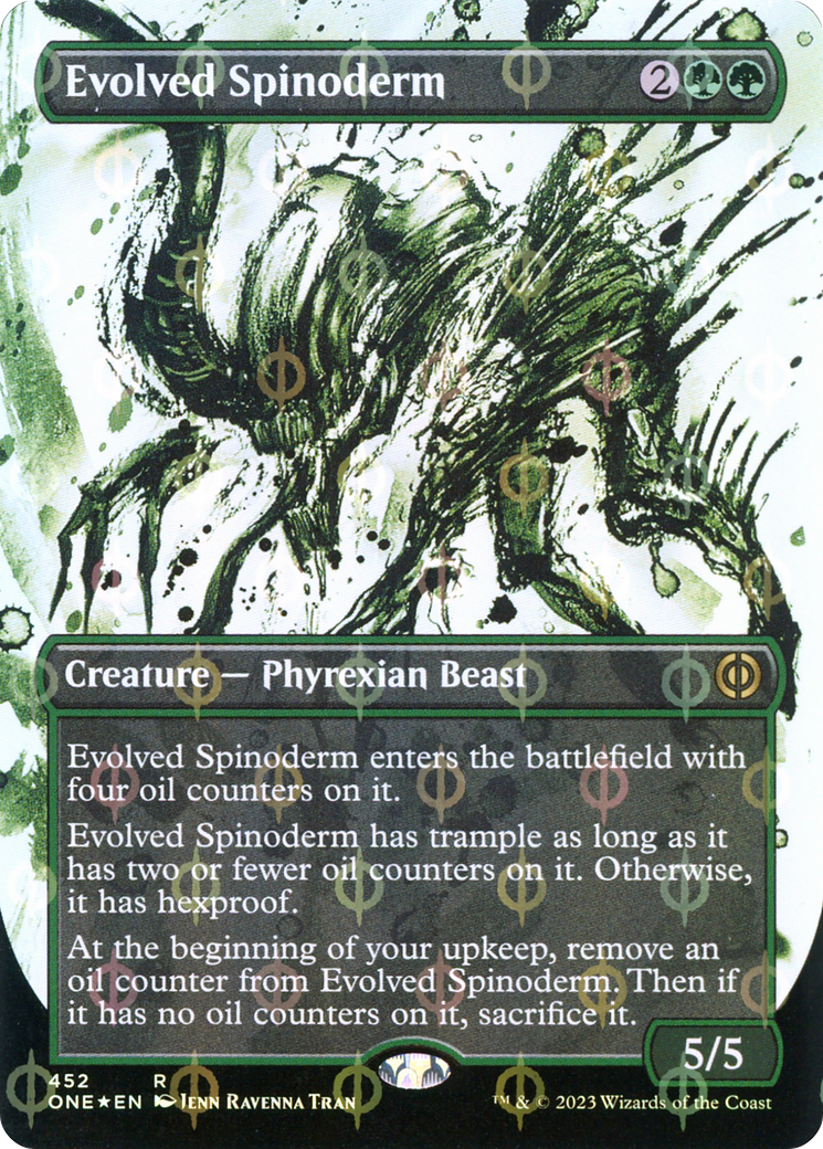 Evolved Spinoderm (Borderless Ichor Step-and-Compleat Foil) [Phyrexia: All Will Be One]-1