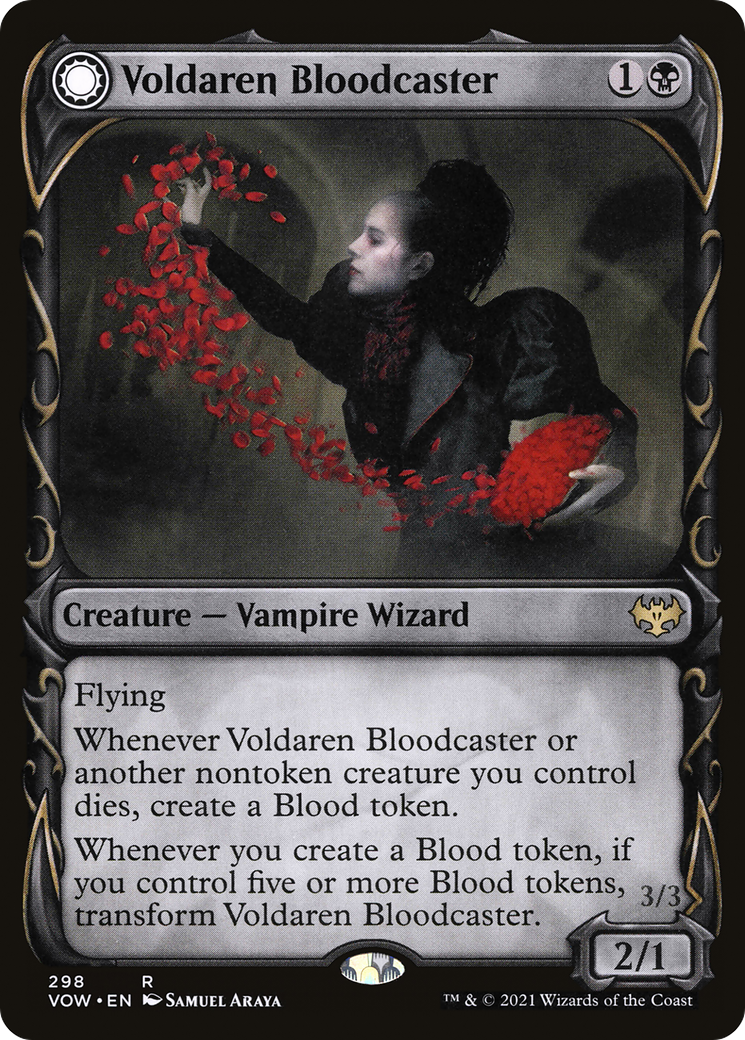 Voldaren Bloodcaster (Showcase) (VOW-298) - Innistrad: Crimson Vow: (Showcase, Double Faced Transform)-1