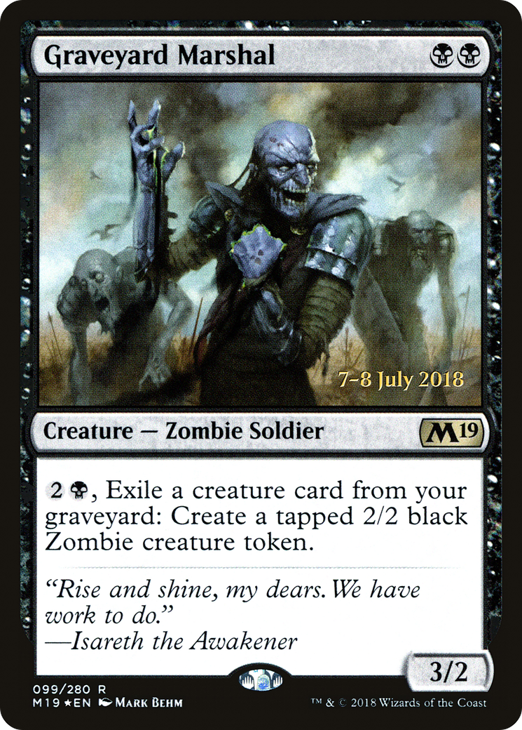 Graveyard Marshal [Core Set 2019 Prerelease Promos]-1
