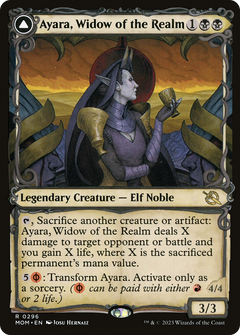 Ayara, Widow of the Realm // Ayara, Furnace Queen (Showcase Planar Booster Fun) [March of the Machine]-3