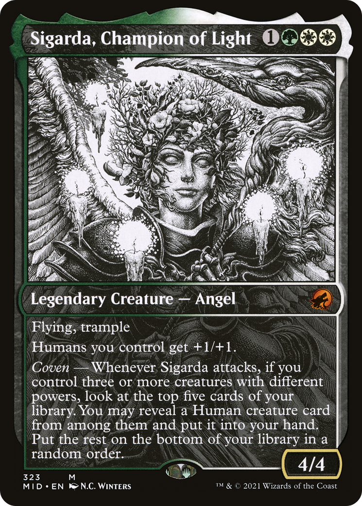 Sigarda, Champion of Light (Showcase) [Innistrad: Midnight Hunt]-1