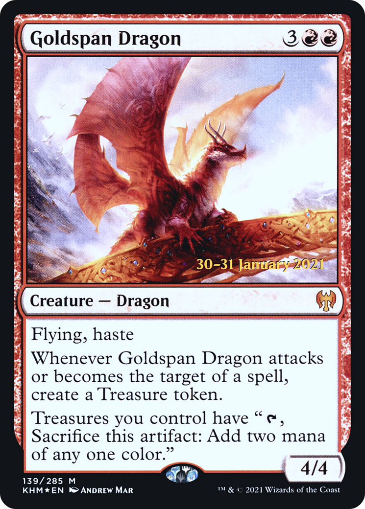 Goldspan Dragon [Kaldheim Prerelease Promos]-1