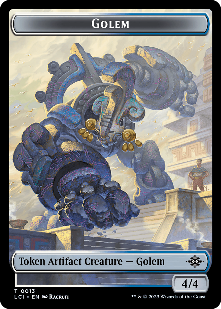 Treasure (0018) // Golem Double-Sided Token [The Lost Caverns of Ixalan Tokens]-2