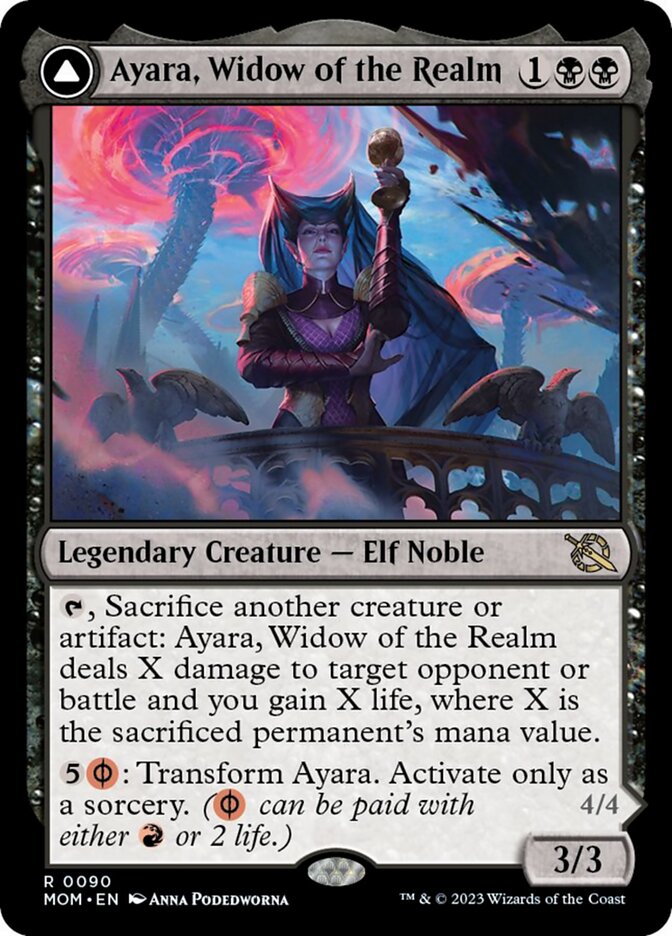 Ayara, Widow of the Realm // Ayara, Furnace Queen [March of the Machine]-1