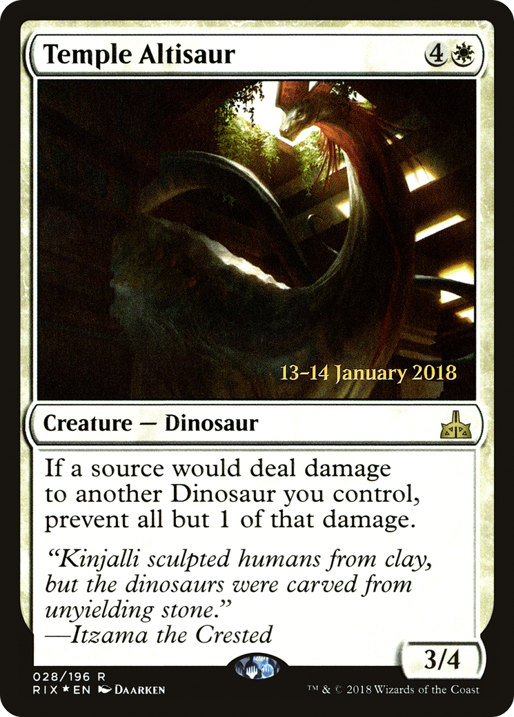 Temple Altisaur [Rivals of Ixalan Prerelease Promos]-1