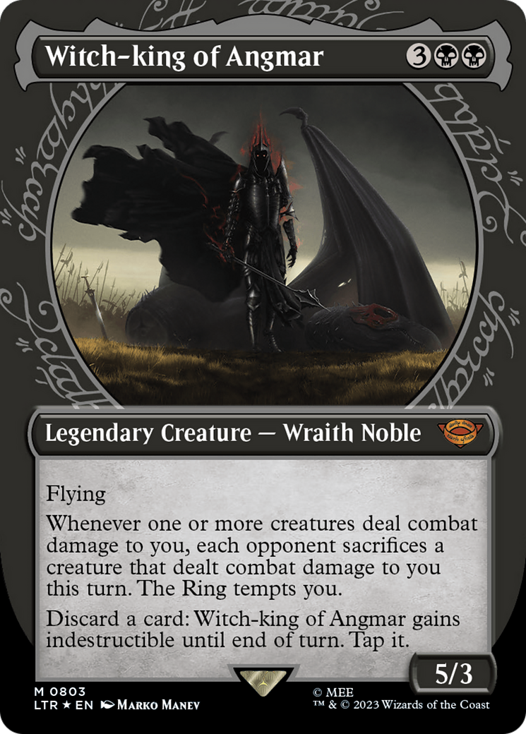 Witch-king of Angmar (Showcase) (Surge Foil) (LTR-803) - The Lord of the Rings: Tales of Middle-earth: (Showcase) (Borderless) Foil-1