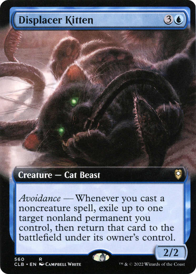 Displacer Kitten (Extended Art) [Commander Legends: Battle for Baldur's Gate]-1
