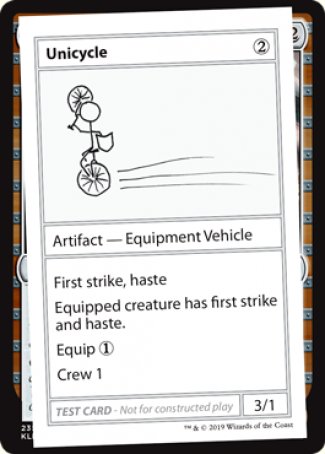 Unicycle (2021 Edition) [Mystery Booster Playtest Cards]-1