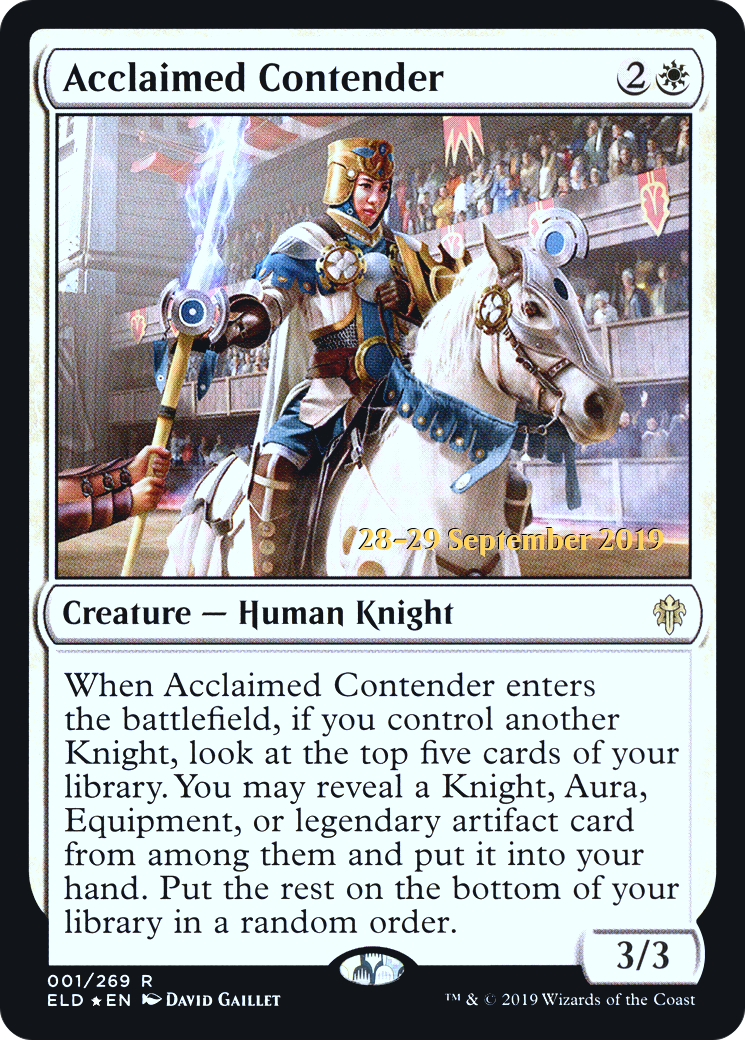 Acclaimed Contender [Throne of Eldraine Prerelease Promos]-1