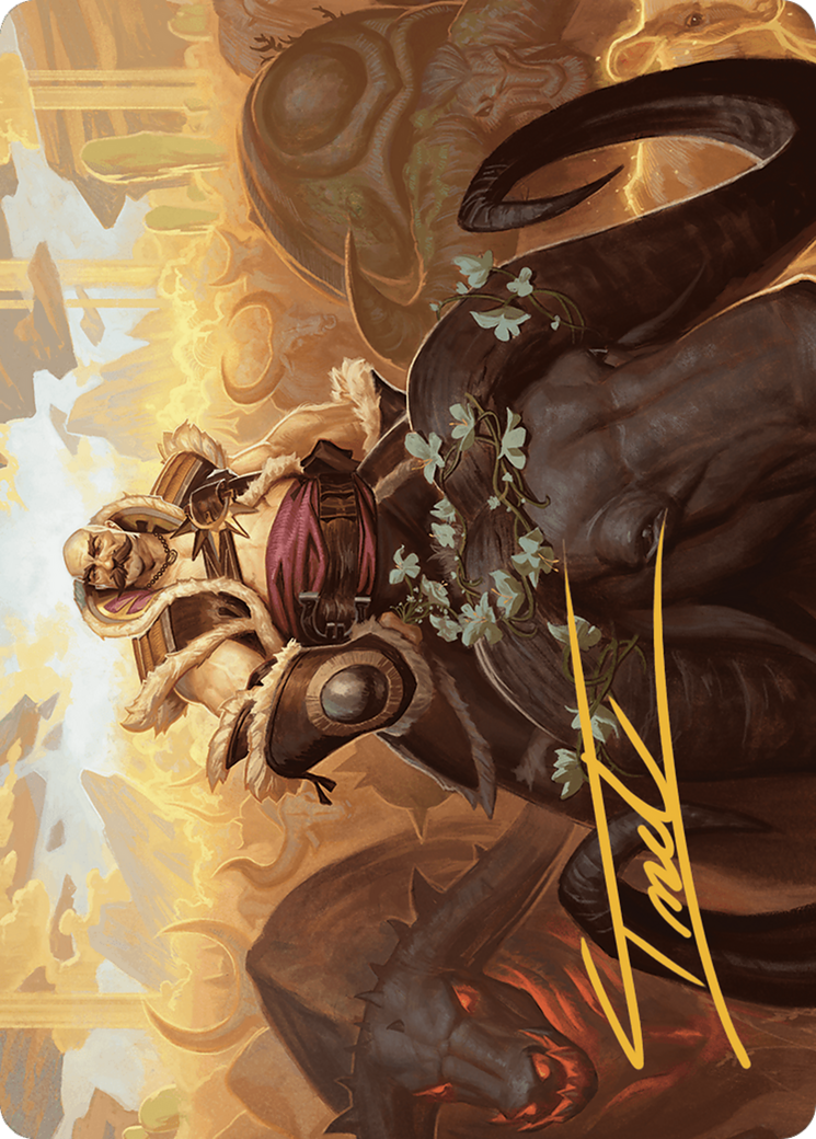 Bruse Tarl, Roving Rancher // Bruse Tarl, Roving Rancher (AOTJ-020) - Outlaws of Thunder Junction Art Series (Borderless)-1