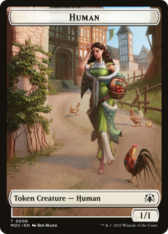 Human (TMOC-006) - March of the Machine Commander Tokens-1